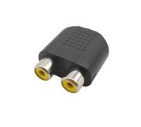 Jack stereo femmina argento da 3,5 mm a 2x spina maschio RCA / 2x presa femmina RCA Audio Altoparlante Cuffie Convertitore connettore adattatore(3.5mm to RCA Female,10Pcs)