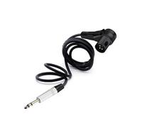 Jack stereo in alluminio da 6,35 mm a connettore XLR a 3 pin Cavo audio for microfono maschio ad angolo retto 90 gradi curvo multidirezionale(Black Black,15M)