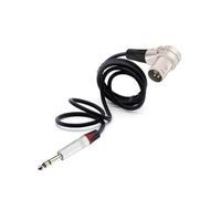 Jack stereo in alluminio da 6,35 mm a connettore XLR a 3 pin Cavo audio for microfono maschio ad angolo retto 90 gradi curvo multidirezionale(Silver Red,10m)