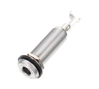 Jack Stereo per Basso Elettrico, Ricambio Compatto in Rame Argento | Perno Corto Caldo, Terzo Contatto per Batteria Attiva, Installazione Semplice, per Chitarra Acustica e Basso