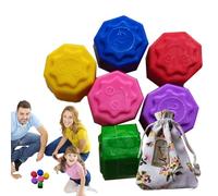 Jack tradizionale coreano, gioco di cattura in pietra - Set di pietre tradizionali Jack | coordinamento a mano giocattolo colorato brillante per famiglie, adulti, feste