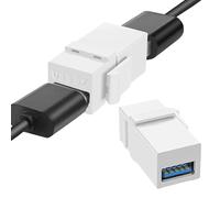 jack USB Keystone | 2 pezzi USB3.0 presa pannello adattatore femmina a femmina - connettore di prolunga USB per soggiorno, hotel, camera da, appartamento, casa