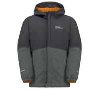 Jack Wolfskin Blocky Giacca K, Ardesia/Verde, 128 Unisex-Bambini e Ragazzi