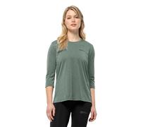 Jack Wolfskin Crosstrail 3/4 T W Maglietta, Verde Acceso, XL Donna