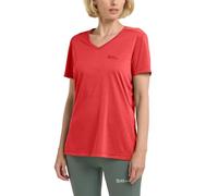 Jack Wolfskin Crosstrail T Women Maglietta, Rosso Vibrante, XS Donna