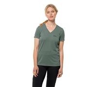 Jack Wolfskin Crosstrail T Women Maglietta, Verde Acceso, XS Donna