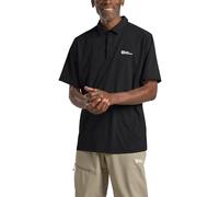 Jack Wolfskin Delgami Polo M T-Shirt, Nero, S Uomo