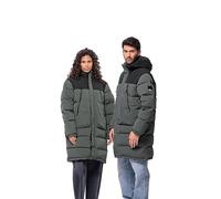 Jack Wolfskin Dellbrueck Long Jkt Piumino, Ardesia/Verde, M Unisex-Adulto