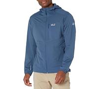 Jack Wolfskin Eagle Peak II - Giacca softshell da uomo, Blu Tuono, X-Large