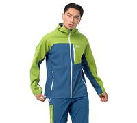 Jack Wolfskin Eagle Peak II Softshell M - Giacca da Uomo, Uomo, Giacca a Vento, 1306911, Blu Indaco, XXL