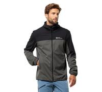 Jack Wolfskin Feldberg Felpa con Cappuccio M Giacca Softshell, Ardesia, S Uomo