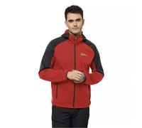 Jack Wolfskin Feldberg-Felpa con Cappuccio, Taglia M Giacca, Rosso Forte, L Uomo