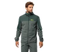 Jack Wolfskin Feldberg-Felpa con Cappuccio, Taglia M Giacca Softshell, Ardesia/Verde, M Uomo