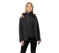 Jack Wolfskin Giacca Glaabach 3 in 1 da donna, nero, X-Small