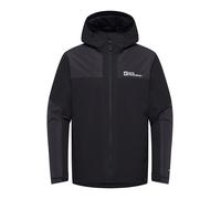 JACK WOLFSKIN Giacca per outdoor 'Jasper' antracite / nero / bianco, Taglia L