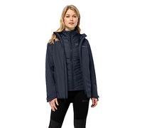 Jack Wolfskin Glaabach - Giacca 3 in 1 da donna, taglia XL, colore: blu notte