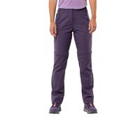 Jack Wolfskin Glastal-Pantaloni con Cerniera Trekking in Soft, UVA Scuro, 20 Donna