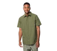 Jack Wolfskin Hot Springs Shirt M, Maglietta a Maniche Corte Uomo, Greenwood Checks, S