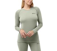 Jack Wolfskin Infinite Warm LS W Maglia a Maniche Lunghe, Foglia di Menta, M Donna