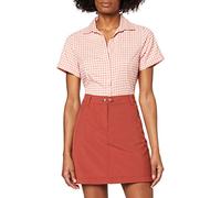 Jack Wolfskin Kepler - Camicia da Donna ad Asciugatura Rapida, a Maniche Corte, Donna, 1401723-8257006, Blush Pink Checks, XXL