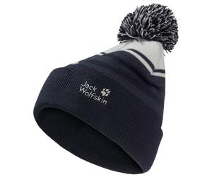 Jack Wolfskin - Kid's Stripy Pompom Beanie - Berretto 51-53 cm nero