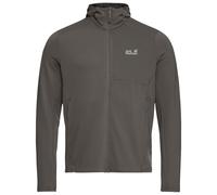 Jack Wolfskin - Litestride Hooded Fullzip - Giacca in pile S marrone/grigio