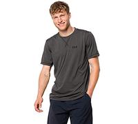 Jack Wolfskin, Maglietta Uomo Crosstrail, Grigio (Dark Steel), M