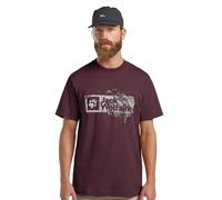 Jack Wolfskin Brand T M T-Shirt, Legno Amaranto, XL Uomo