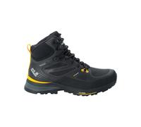 Jack Wolfskin Men's Force Trekker Texapore Mid M Walking Shoe, Black Burly Yellow Xt, 47.5 EU