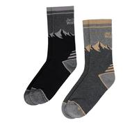 Jack Wolfskin Mount Multi Sock Calzini da Escursionismo, Nero/Grigio, 38-40 Unisex-Adulto