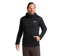 JACK WOLFSKIN Giacca di pile funzionale 'PEAK DISTRICT' nero / bianco Uomo JACK WOLFSKIN S