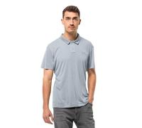 Jack Wolfskin Pikeh Polo M T-Shirt, Soft Blu, L Uomo