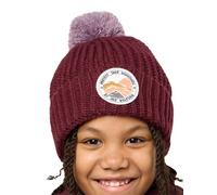 Jack Wolfskin Pompom Badge Beanie K - Berretto Bambini Unisex, Boysenberry,