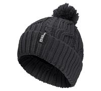 Jack Wolfskin Berretto con Pompon, Nero, Taglia Unica Unisex-Adulto