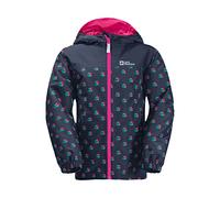 Jack Wolfskin Rainbow Paw Jacket K, Cappotto Unisex, Night Blue/Pink all Over,
