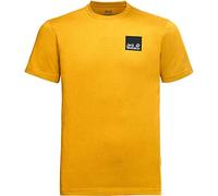 Jack Wolfskin, Rainbow Paw, T-Shirt in Cotone Biologico, Burly Giallo Xt., XXL, Uomo