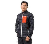 Jack Wolfskin Routeburn - Giacca trapuntata da uomo, Uomo, Giacchetto imbottito, 1205411, ebano, S