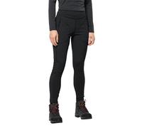 Jack Wolfskin Salmaser Leggings da Donna, Nero, XS