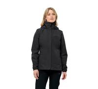 Jack Wolfskin Stormy Point - Giacca Impermeabile da Donna, Donna, Giacca Resistente alle intemperie., 1111201, Nero, XL