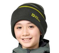 Jack Wolfskin Stripy Knit Beanie K - Berretto Bambini Unisex, Mint Leaf,