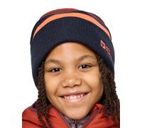 Jack Wolfskin Stripy Knit Beanie K - Berretto Bambini Unisex, Night Blue,