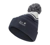 Jack Wolfskin - Kid's Stripy Pompom Beanie - Berretto 49-50 cm nero