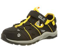 Jack Wolfskin Sun Climber K, Sandali, Unisex - Bambini e ragazzi, Black Burly Yellow Xt, 37 EU