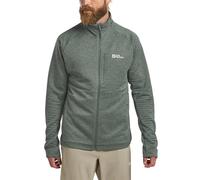Jack Wolfskin Taiga FZ M Giacca di Pile, Ardesia/Verde, L Uomo