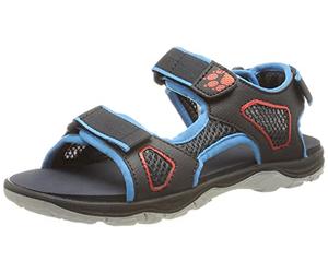 Jack Wolfskin Taraco Beach Sandal K, Sandali per il tempo libero, Unisex - Bambini e ragazzi, Blu Rosso, 27 EU