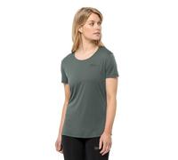 Jack Wolfskin Tech T W Maglietta, Verde Acceso, S Donna