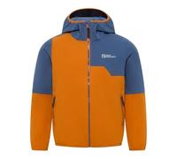 Jack Wolfskin Turbulence Hooded Jkt K Giacca Softshell, Ambra Morbida, 104 Unisex-Bambini e Ragazzi