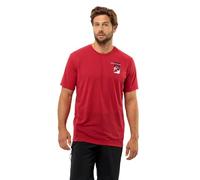 Jack Wolfskin Vonnan S/S Graphic T M Maglietta, Red Glow, M Uomo