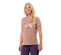 Jack Wolfskin Vonnan S/S Graphic T W Maglietta, Rose Dawn, M Donna