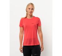 Jack Wolfskin Vonnan S/S T W Maglietta, Rosso Vibrante, M Donna